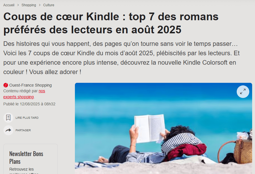 Article de presse sur Victoire Sentenac