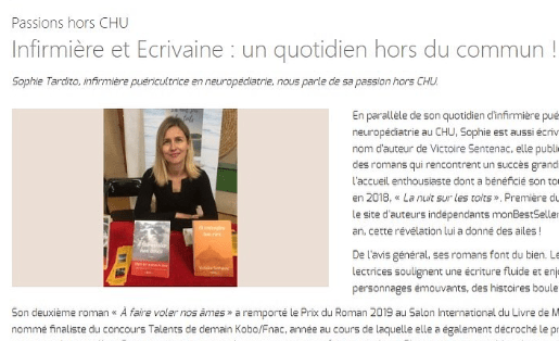 Article de presse sur Victoire Sentenac