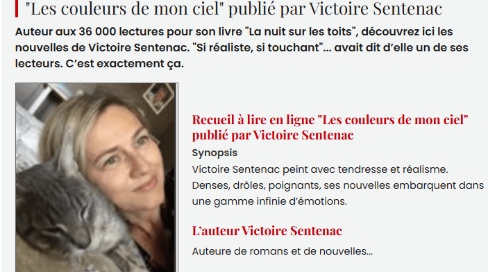Article de presse sur Victoire Sentenac